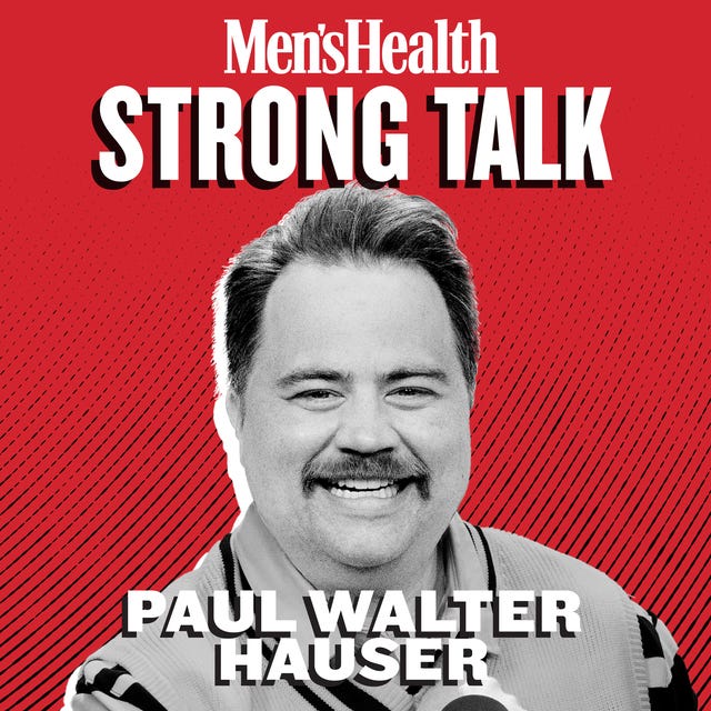 Promotional graphic of Paul Walter Hauser for Men's Health Promotional graphic of Paul Walter Hauser for Men's Health